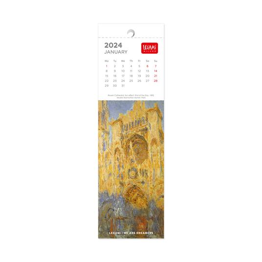 Calendario segnalibri 2024 - 5.5 x 18 cm CLAUDE MONET - 2