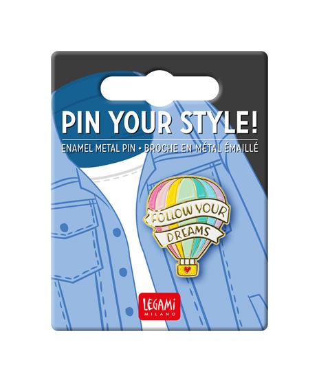 Spilla in metallo smaltata. Pin Your Style! - Enamel Metal Pin - Air Balloon - 3