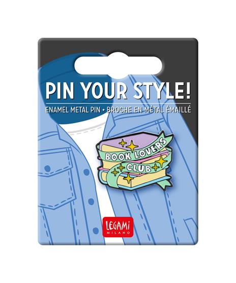 Spilla in metallo smaltata. Pin Your Style! - Enamel Metal Pin - Book Lover - 3