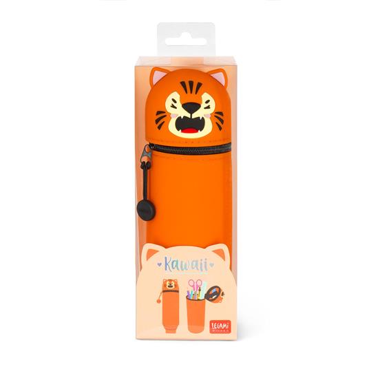 Astuccio Tombolino Legami 2-In-1 Silicone - Kawaii, Tigre - 6