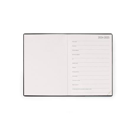 Agenda settimanale Legami 2024-2025, 18 mesi, Small Weekly Diary con Notebook - Black Diamond - 9,5 x 13,5 cm - 3