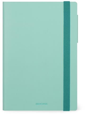 Agenda settimanale Legami 2024-2025, 18 mesi, Medium Weekly Diary con Notebook - Milk & Mint - 12 x 18 cm