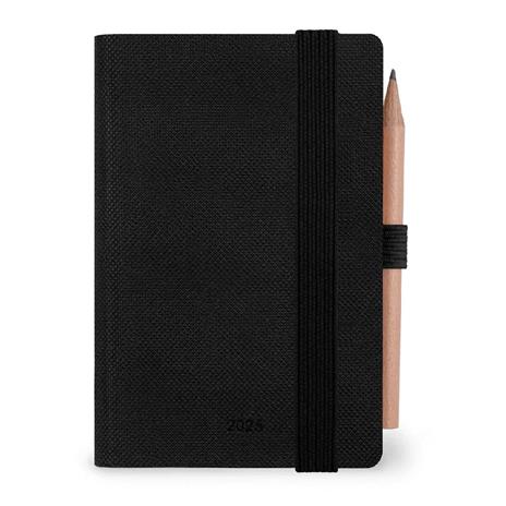 Agenda bigiornaliera Mini Legami 12 Mesi - 2025  - Mini 2-Day Diary - Black Diamond