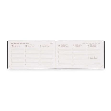 Agenda settimanale Legami 12 Mesi - 2025 - Small Weekly Horizontal - Black Diamond - 2