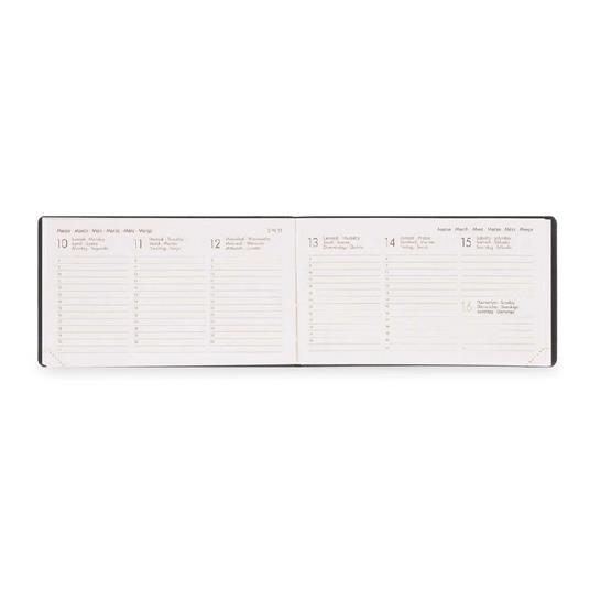 Agenda settimanale Legami 12 Mesi - 2025 - Small Weekly Horizontal - Black Diamond - 2