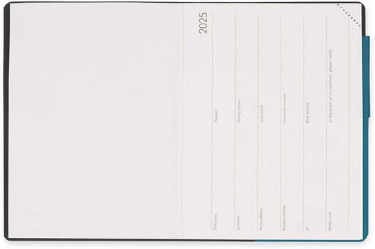 Agenda settimanale Legami 12 Mesi - 2025 - Small Weekly Diary - Teal Blue - 3