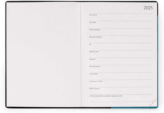 Agenda giornaliera Legami 12 Mesi - 2025 - Small Daily Diary - Teal Blue - 2