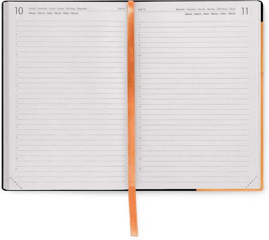 Agenda giornaliera Legami 12 Mesi - 2025 - Medium Daily Diary - Orange / Apricot Crush - 2