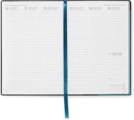 Agenda settimanale Legami 12 Mesi - 2025- Medium Weekly Diary - Teal Blue - 4