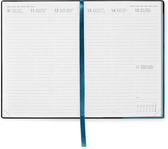 Agenda settimanale Legami 12 Mesi - 2025- Medium Weekly Diary - Teal Blue - 4