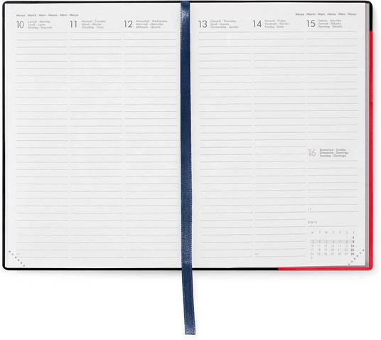 Agenda settimanale Legami 12 Mesi - 2025- Medium Weekly Diary - Radiant Red - 4