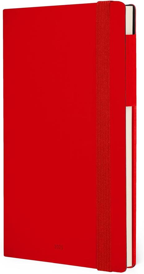 Agenda settimanale Legami 12 Mesi - 2025- Medium Weekly Diary With Notebook - Radiant Red - 2