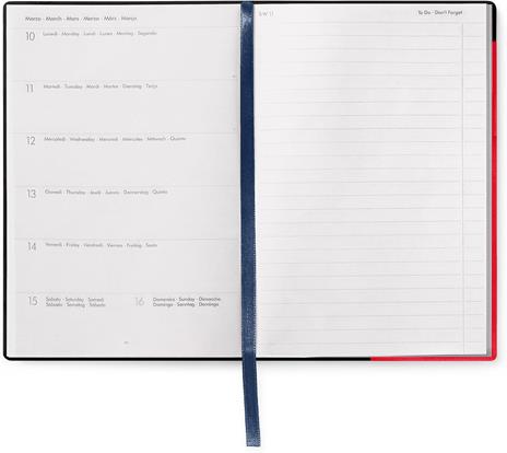 Agenda settimanale Legami 12 Mesi - 2025- Medium Weekly Diary With Notebook - Radiant Red - 4