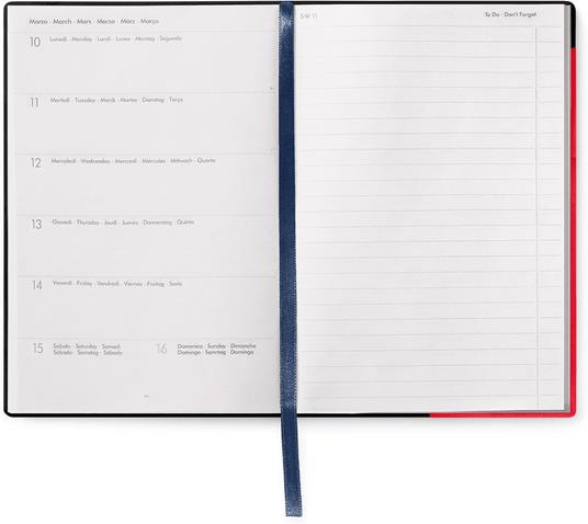 Agenda settimanale Legami 12 Mesi - 2025- Medium Weekly Diary With Notebook - Radiant Red - 4