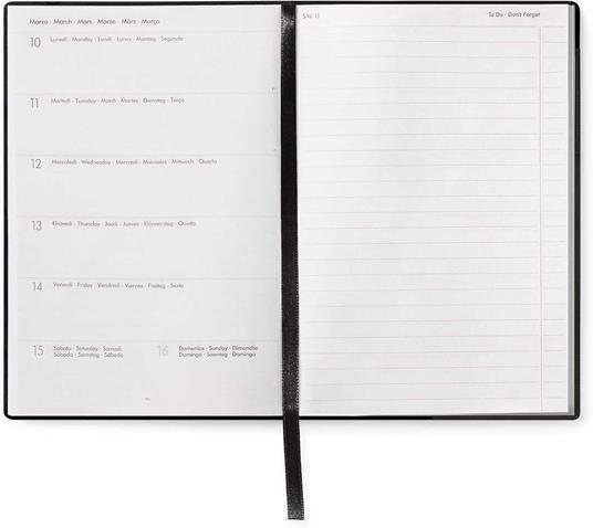 Agenda settimanale Legami 12 Mesi - 2025- Medium Weekly Diary With Notebook - Black Diamond - 4