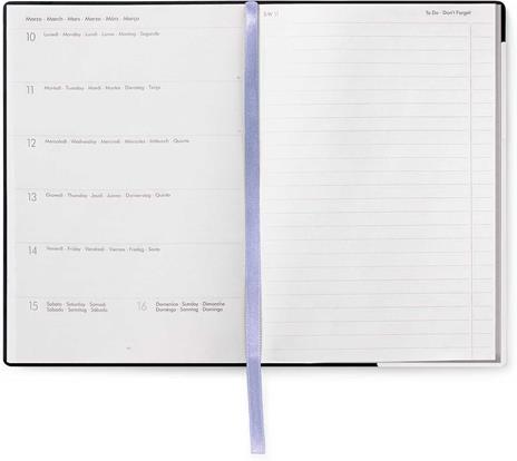 Agenda settimanale Legami 12 Mesi - 2025- Medium Weekly Diary With Notebook - Moonglow - 4