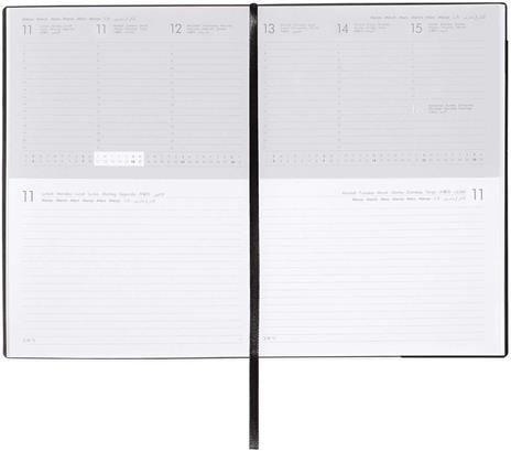 Agenda settimanale Legami 12 Mesi - 2025 - Large Weekly And Daily - Black Diamond - 2