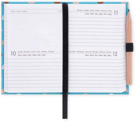 Agenda bigiornaliera Mini Legami 12 Mesi - 2025 - Mini Photo 2-Day Diary - Sky Blue Dogs - 2