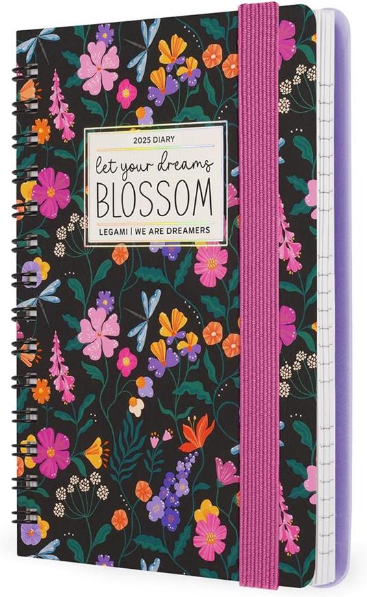 Agenda settimanale spiralata Legami 12 Mesi - 2025  - Small Weekly Spiral Bound Diary - Wildflowers - 4