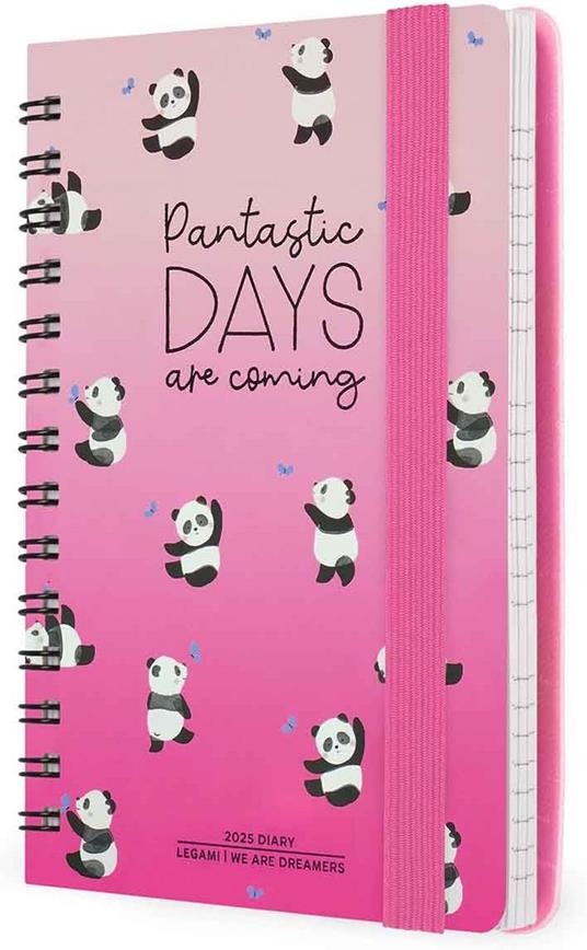 Agenda settimanale spiralata Legami 12 Mesi - 2025  - Small Weekly Spiral Bound Diary - Panda - 4