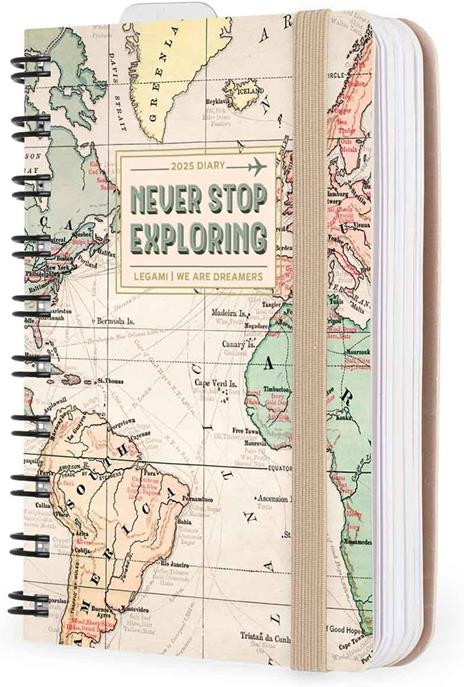 Agenda giornaliera spiralata Legami 12 Mesi - 2025  - Small Daily Spiral Bound Diary - Travel - 4