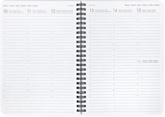 Agenda settimanale spiralata Legami 12 Mesi - 2025  - Large Weekly Spiral Bound Diary - Stars - 2