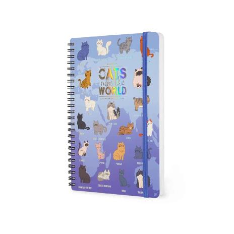 Agenda settimanale spiralata Legami 12 Mesi - 2025  - Large Weekly Spiral Bound Diary - Kitty - 3