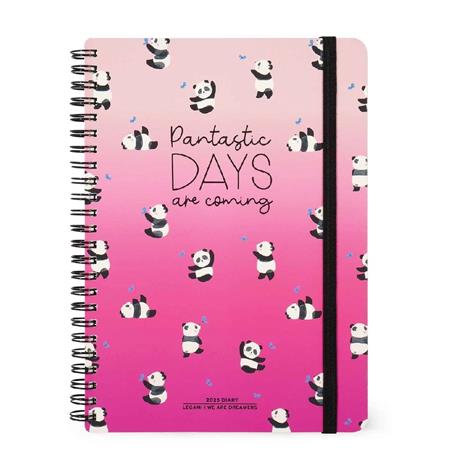 Agenda settimanale spiralata Legami 12 Mesi - 2025  - Large Weekly Spiral Bound Diary - Panda