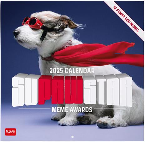 Calendario da Muro 2025 Legami - Supawstar- 30 x 29