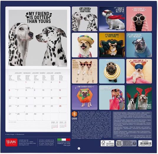 Calendario da Muro 2025 Legami - Supawstar- 30 x 29 - 3