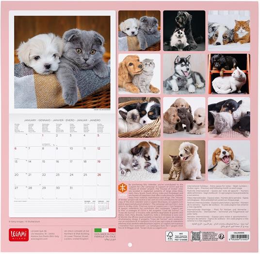 Calendario da Muro 2025 Legami - Best Friends - 30 x 29 - 3