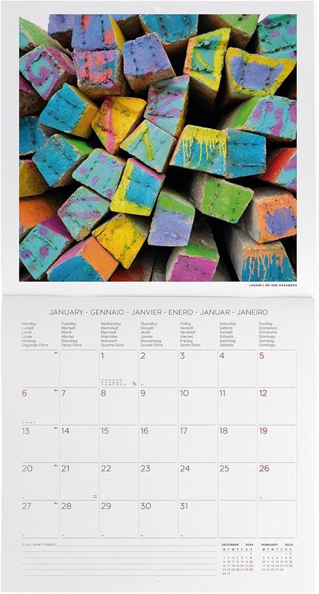 Calendario da Muro 2025 Legami - Live Colourfully - 30 x 29 - 2