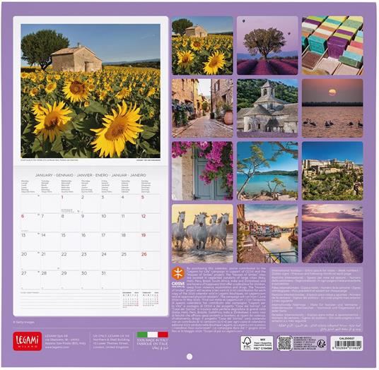 Calendario da Muro 2025 Legami - Provence- 30 x 29 - 3