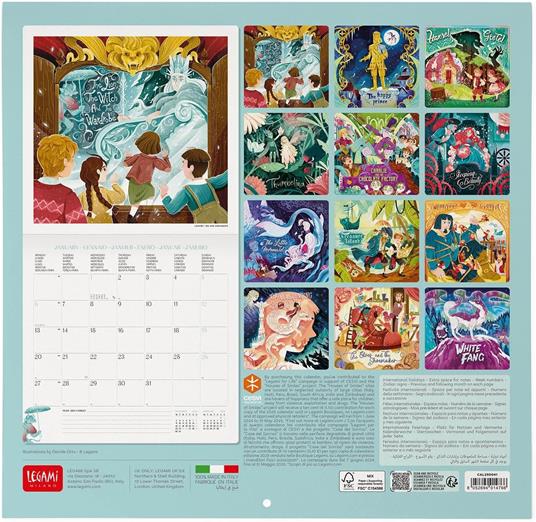 Calendario da Muro 2025 Legami - Once Upon A Time - 30 x 29 - 3