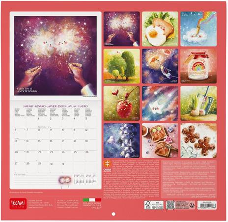 Calendario da Muro 2025 Legami - Good Vibes Only - 30 x 29 - 3
