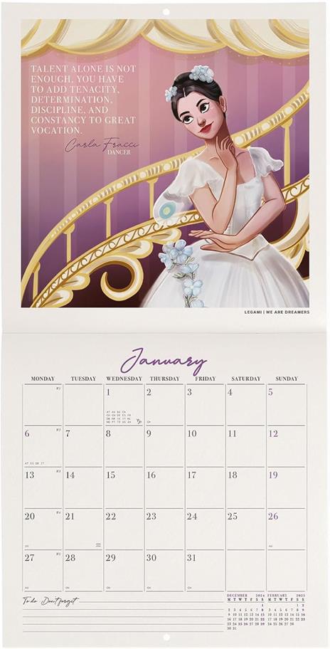 Calendario da Muro 2025 Legami - Inspiring Women - 18 x 18 - 2