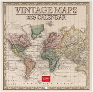 Calendario da Muro 2025 Legami - Vintage Maps - 18 x 18