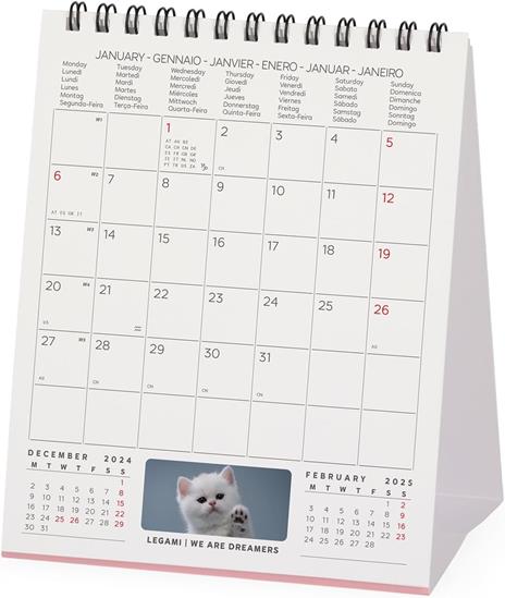 Calendario da Tavolo 2025 Legami - Kittens - 12 x 14,5 - 3