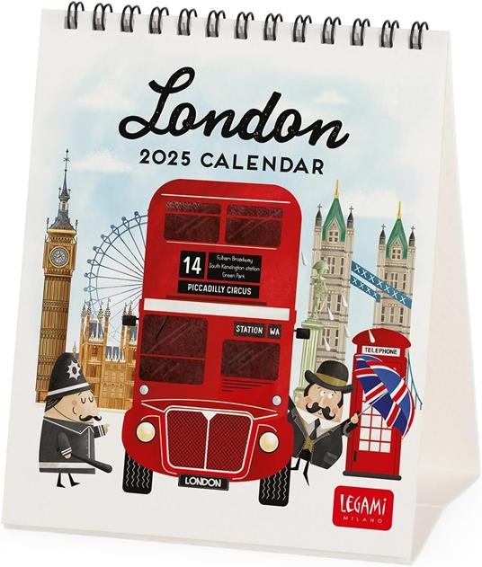 Calendario da Tavolo 2025 Legami - London -12 x 14,5