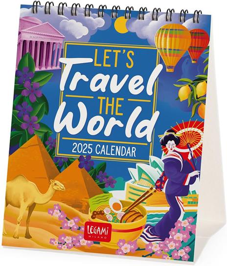 Calendario da Tavolo 2025 Legami - Let'S Travel The World - 12 x 14,5