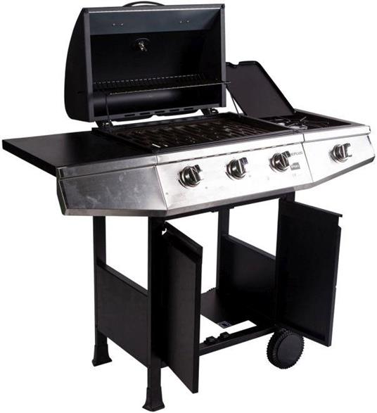 Barbecue a gas 3 bruciatori, colore nero, cm 117 x 52 x h100 - DMORA - Idee  regalo | IBS