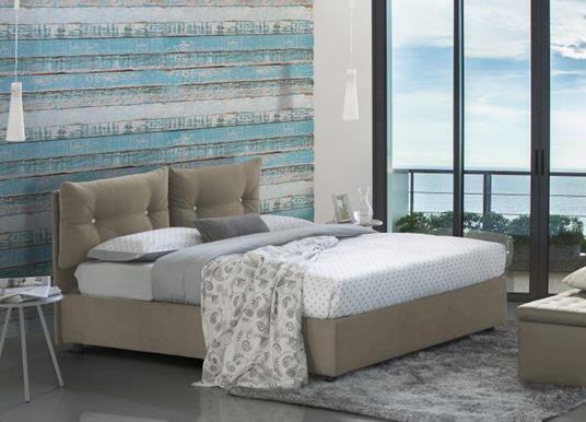 TALAMO ITALIA - Letto contenitore Singolo Anna, Made in Italy, Letto con  rivestimento in ecopelle, Apertura frontale, con materasso cm 80x200 incluso,  Bianco - ePrice