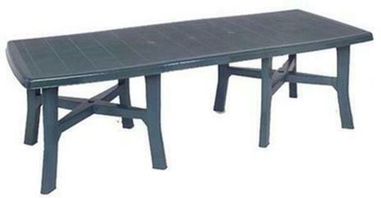 Tavolo rettangolare allungabile da esterno, Made in Italy, 160x100x72 cm  (chiuso), color Verde - DMORA - Idee regalo | IBS