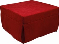 Puof trasformabile in letto singolo, Made in Italy, Letto pieghevole, Pouf  in tessuto sfoderabile salvaspazio da soggiorno, cm 7