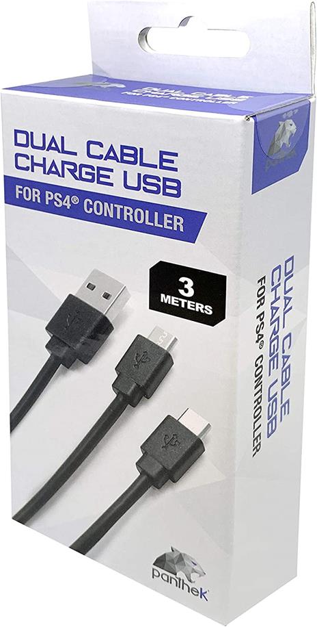 Panthek Dual Cable Charge USB per PS4 - PlayStation 4 - gioco per Console e  accessori - Panthek - Accessori Gaming - Videogioco | IBS
