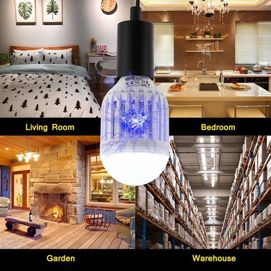 Zanzariera Elettrica Lampadina Lampada LED E27 Anti Zanzare Casa Campeggio  - ND - Casa e Cucina | IBS