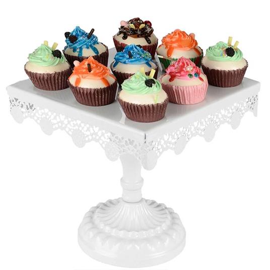 Alzata Alzatina Porta Torta in Metallo 24cm Vassoio Dolci Cupcake Muffin  Quadrat - ND - Casa e Cucina | IBS