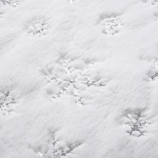Tappeto Gonna Copertura Base Albero di Natale 80cm Peluche Fiocco di Neve  Silver - ND - Idee regalo | IBS