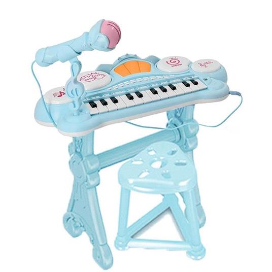 Pianola Tastiera Giocattolo Bambini 24 Tasti Microfono Attacco Mp3 Supporto  Blu - ND - Tastiere e pianoforti - Giocattoli | IBS