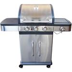 PIROS - barbecue a gas in acciaio inox 3 fuochi + 1 fuoco laterale